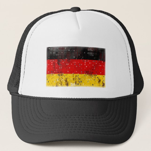 Schmutz-Deutschflagge Truckerkappe (Vorderseite)
