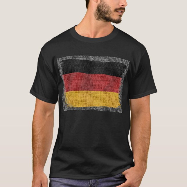 Schmutz-Deutschland-Flagge T-Shirt (Vorderseite)