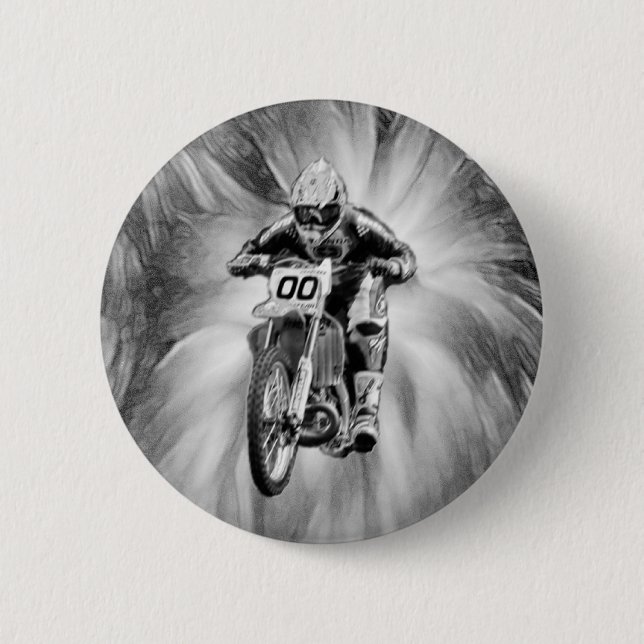 Schmutz-Fahrrad, das durch Schwarzes/Weiß startet Button (Vorderseite)