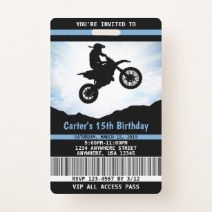 Schmutz-Fahrrad-Geburtstags-Einladung Ausweis