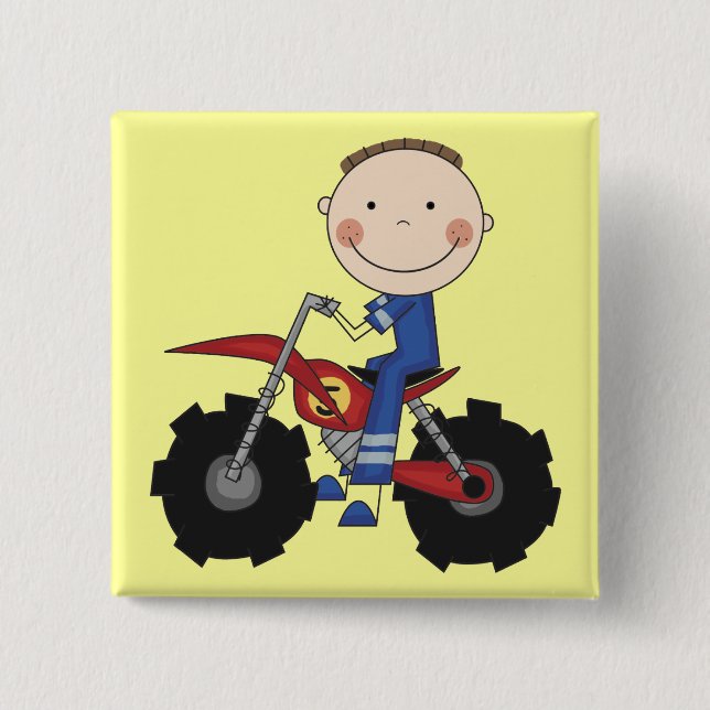 Schmutz-Fahrrad - Jungen-T-Shirts und Geschenke Button (Vorderseite)