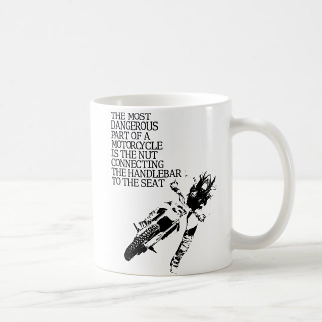 Schmutz-Fahrrad-Nussmotocross-lustiger Tassen-Spaß Kaffeetasse (Rechts)