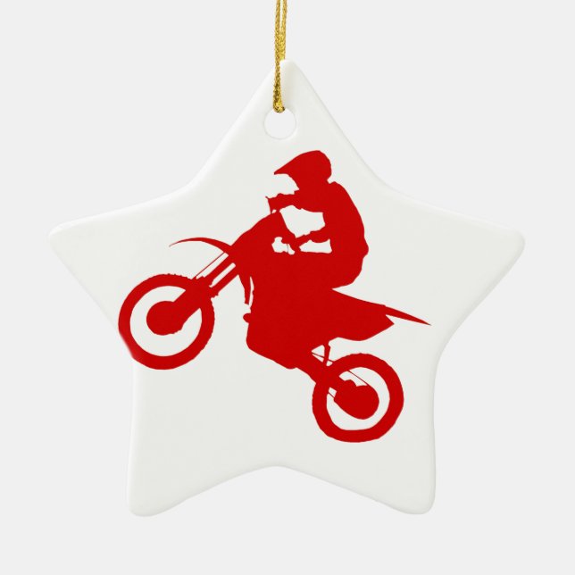 SCHMUTZ-FAHRRAD (Scharlachrot) Keramikornament (Vorne)