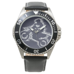SCHMUTZ-FAHRRAD (weißes Gekritzel) Armbanduhr