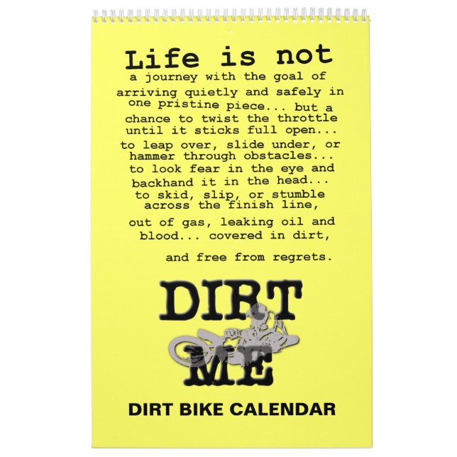 Schmutz-Fahrradmotocross-Kalender Kalender (Titelbild)