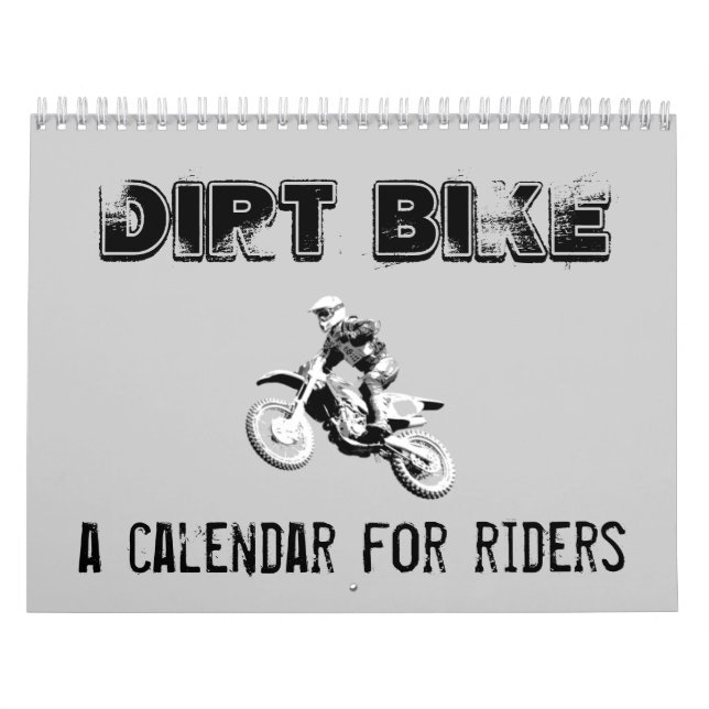 Schmutz-Fahrradmotocross-Kalender. Kalender (Titelbild)