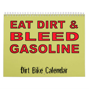 Schmutz-Fahrradmotocross-Kalender. Kalender