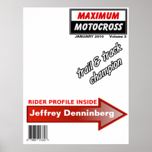 Schmutz-Fahrradmotocross-Titelseiten-Plakat Poster