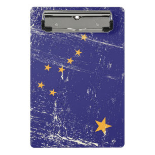 Schmutz-Flagge von Alaska Mini Klemmbrett