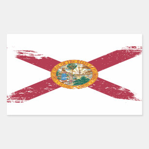 Schmutz-Florida-Flagge Rechteckiger Aufkleber