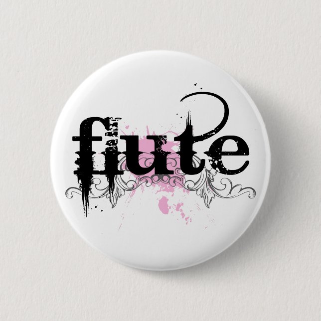 Schmutz-Flöten-Musik-Knopf Button (Vorderseite)