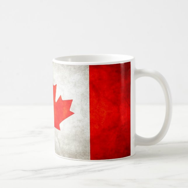 Schmutz-Kanada-Flagge Kaffeetasse (Rechts)