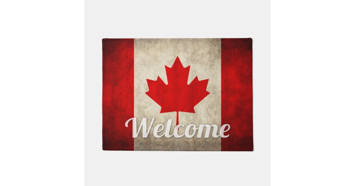 Schmutz Kanada Flagge Retro Kanadisches Turmatte Zazzle Ch