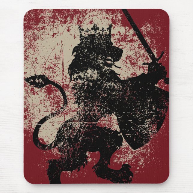 Schmutz-Löwe-König Mousepad (Vorne)