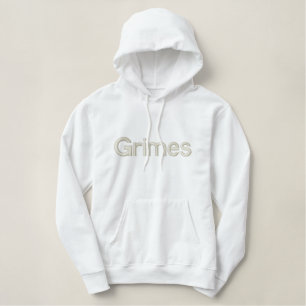 Schmutz-mit Kapuze Weiß-Schweiss-Shirt Bestickter Hoodie