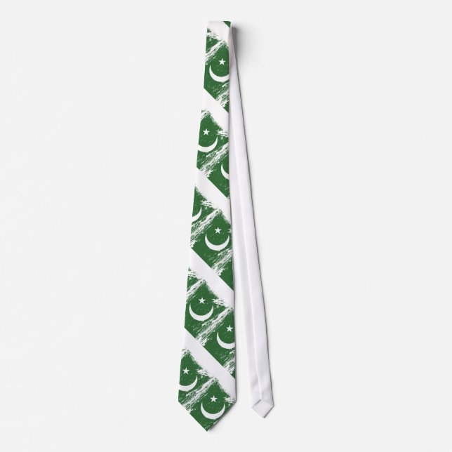 Schmutz-Pakistan-Flagge Krawatte (Vorderseite)