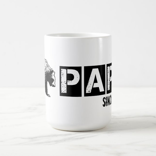 Schmutz-Papa-Bär seit 2014, schwarz Kaffeetasse (Mittel)