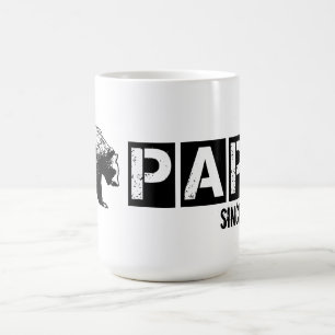 Schmutz-Papa-Bär seit 2014, schwarz Kaffeetasse