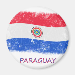 Schmutz-Paraguay-Flagge Magnet