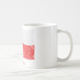 Schmutz-Polen-Flagge Kaffeetasse