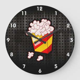 Schmutz-Popcorn Große Wanduhr