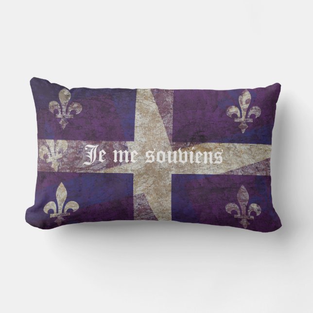 Schmutz-Quebec-Flagge - Je ich souviens Lendenkissen (Vorderseite)