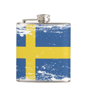 Schmutz-Schweden-Flagge Flachmann