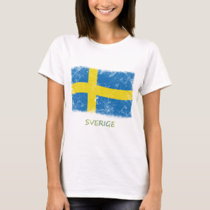Schmutz-Schweden-Flagge T-Shirt