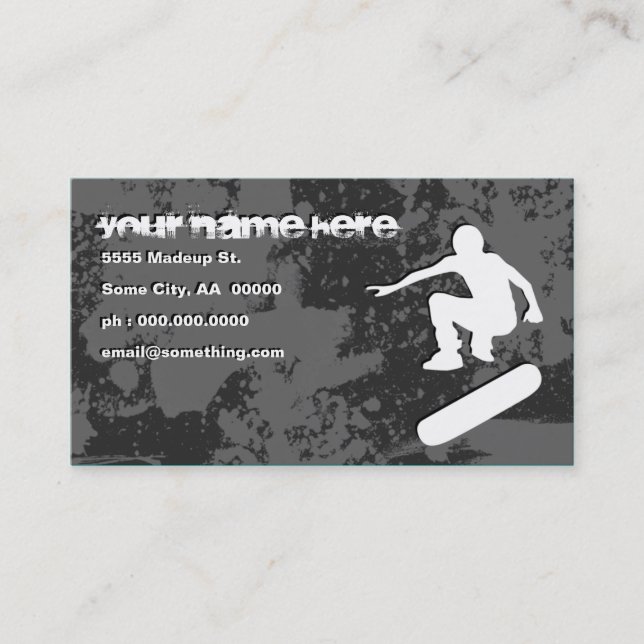 Schmutz Skateboarding Visitenkarte (Vorderseite)