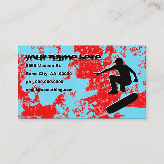Schmutz Skateboarding Visitenkarte (Vorderseite)