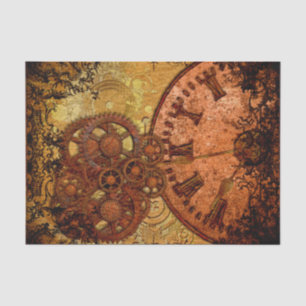 Schmutz Steampunk Gang und Uhr Seidenpapier
