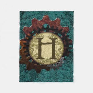 Schmutz Steampunk übersetzt Monogramm-Buchstaben H Fleecedecke
