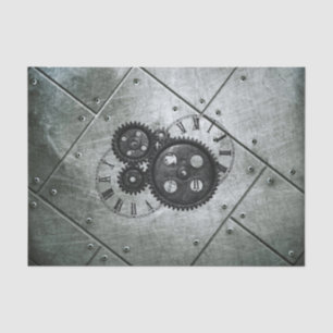 Schmutz Steampunk Uhren und Gänge Seidenpapier