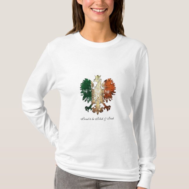 Schmutz stolz, polnisch zu sein u. Iren T-Shirt (Vorderseite)