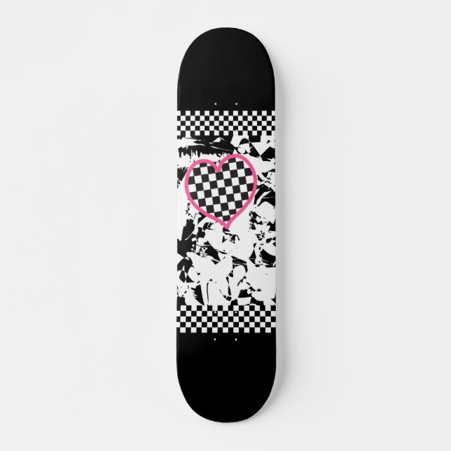 Schmutz-Tätowierungs-Herz Skateboard (Vorne)
