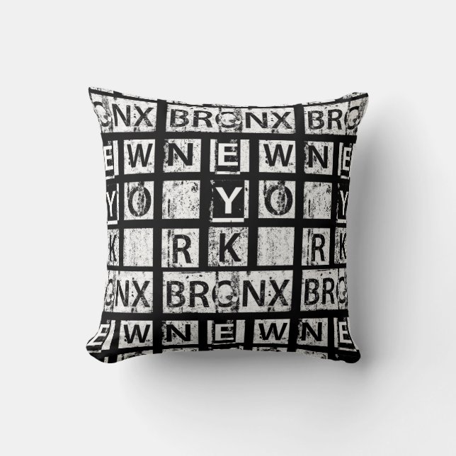 Schmutz-Typografie Bronx New York | Kissen (Vorderseite)