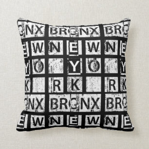 Schmutz-Typografie Bronx New York   Kissen