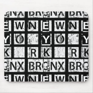 Schmutz-Typografie Bronx New York   Mousepad