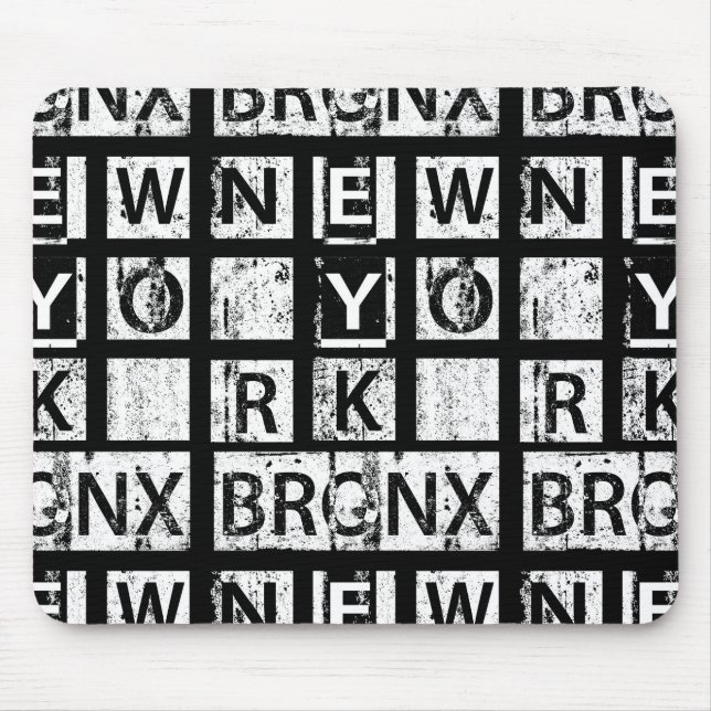 Schmutz-Typografie Bronx New York | Mousepad (Vorne)