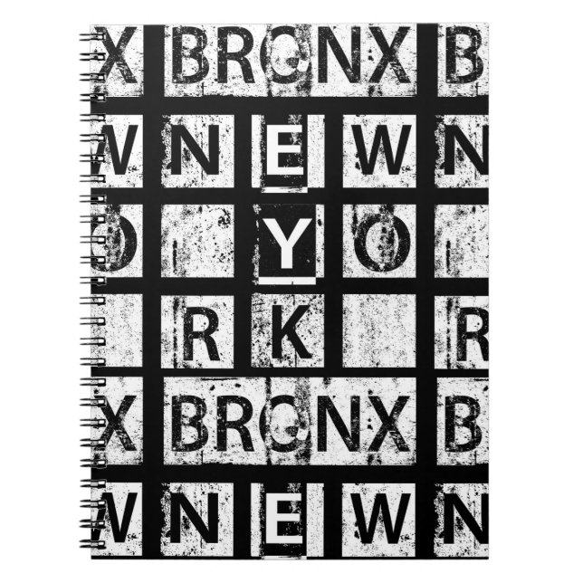 Schmutz-Typografie Bronx New York | Notizblock (Vorderseite)
