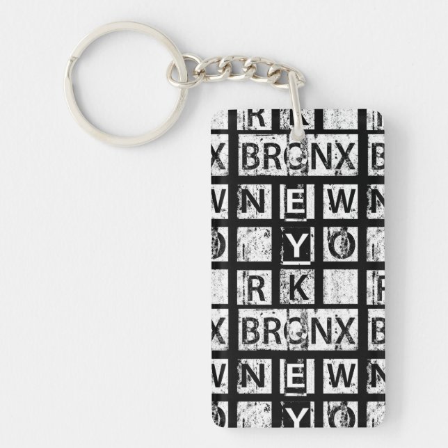 Schmutz-Typografie Bronx New York | Schlüsselanhänger (Vorderseite)