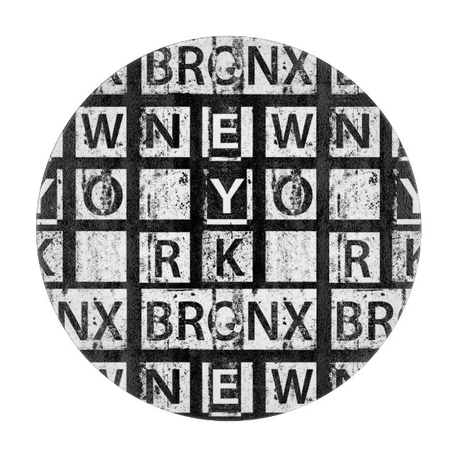 Schmutz-Typografie Bronx New York | Schneidebrett (Vorderseite)