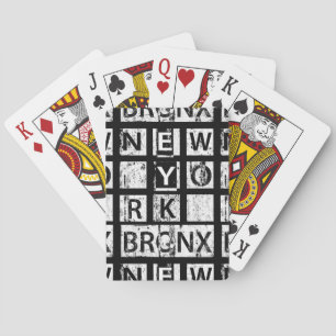 Schmutz-Typografie Bronx New York   Spielkarten