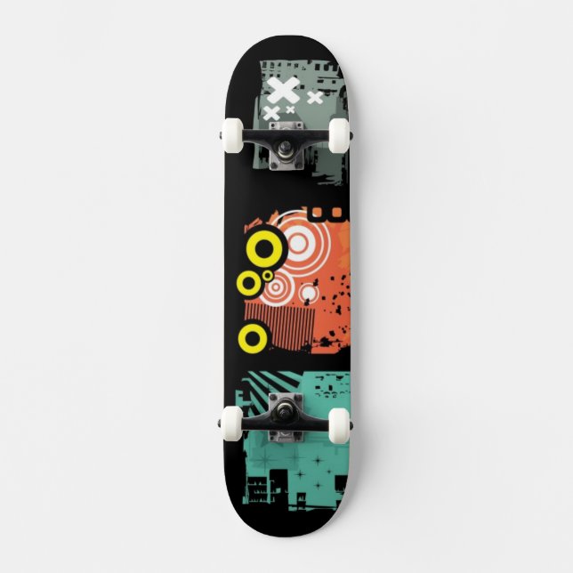 Schmutzfahnenillustration 2 skateboard (Vorderseite)
