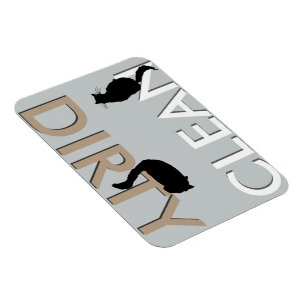 Schmutzig-Sauberer Katzen-Spülmaschinen-Magnet Magnet