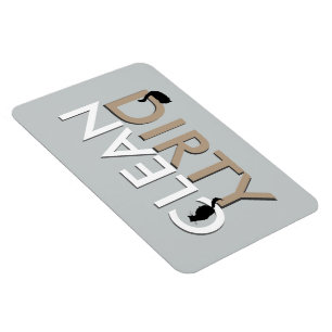 Schmutzig-Sauberer Katzen-Spülmaschinen-Magnet - Magnet