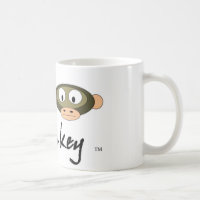 Schmutzige Affe-Kaffee-Tasse