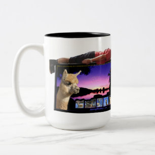 Schmutzige dreißig zweifarbige tasse