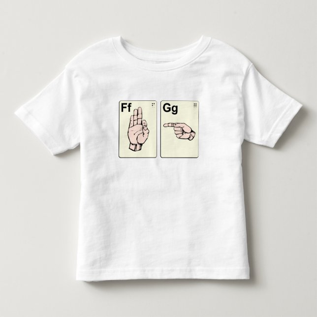 Schmutzige Gebärdensprache-Flash-Karten Kleinkind T-shirt (Vorderseite)