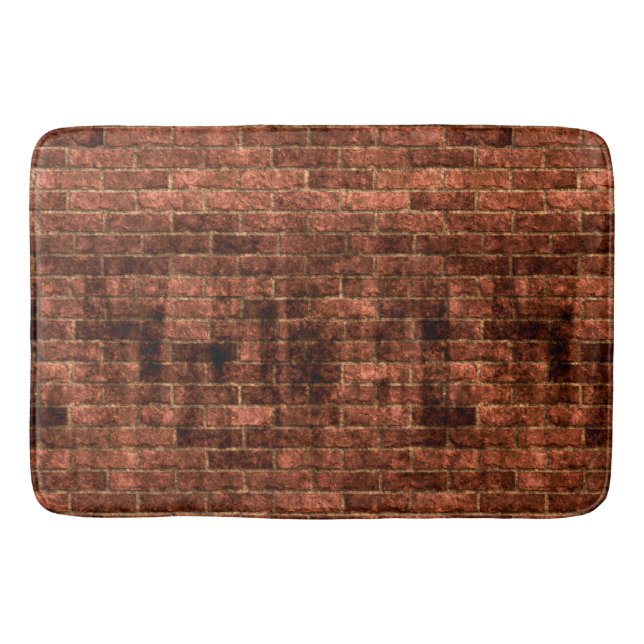 Schmutzige Grungy alte Backstein-Wand Badematte (Vorderseite)